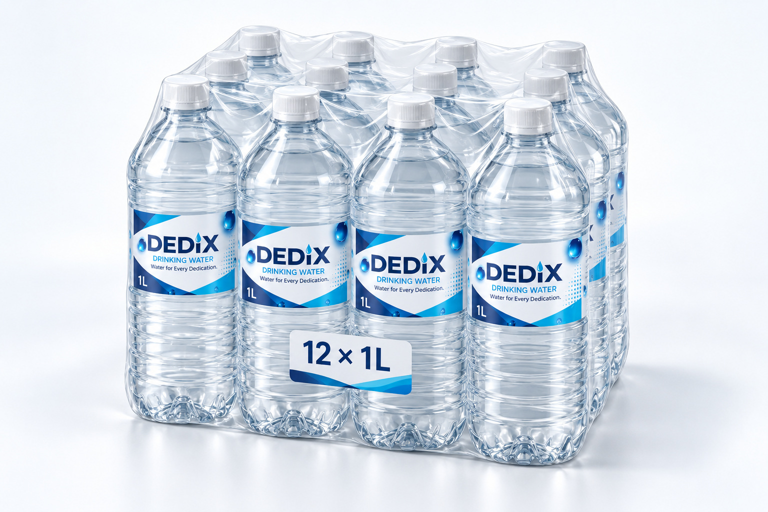 DEDIX 12 × 1 litre in clear plastic wrapping